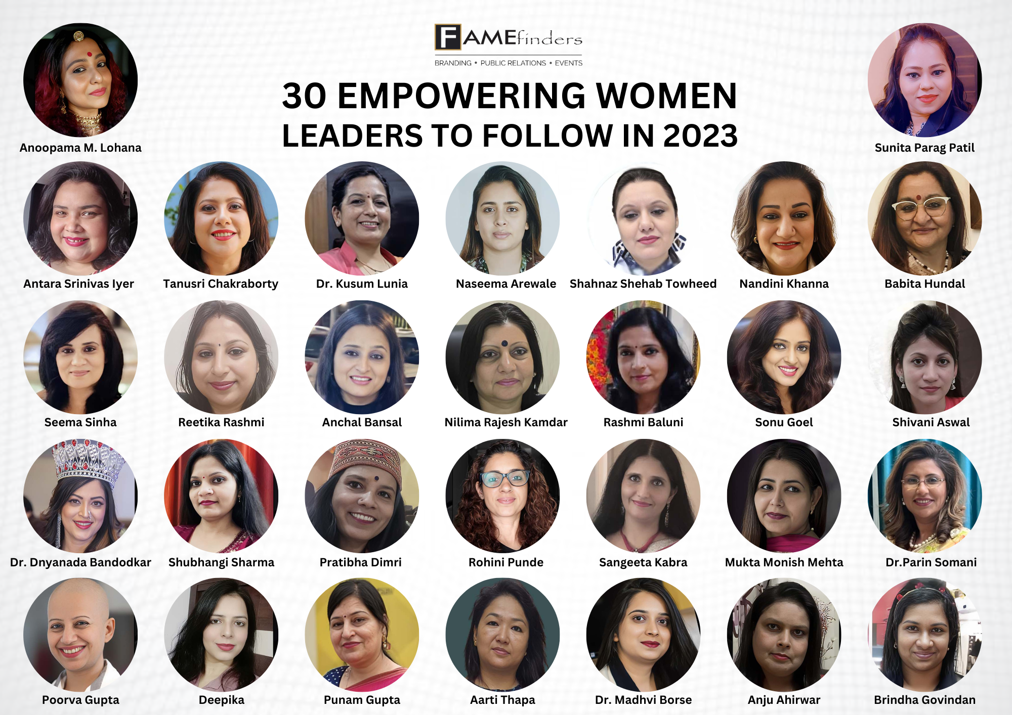 30 Empowering Women Leaders To Follow In 2023 announced by Fame Finders
